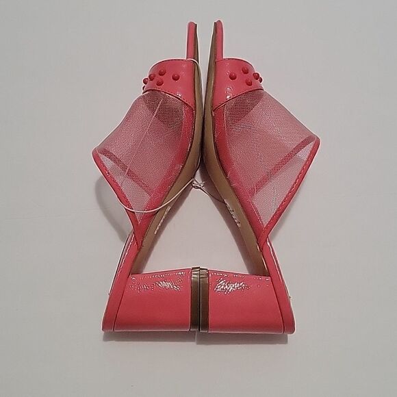 Elditas Naomi Coral Mesh Block Heel Sandals NWOB - Picture 6 of 9